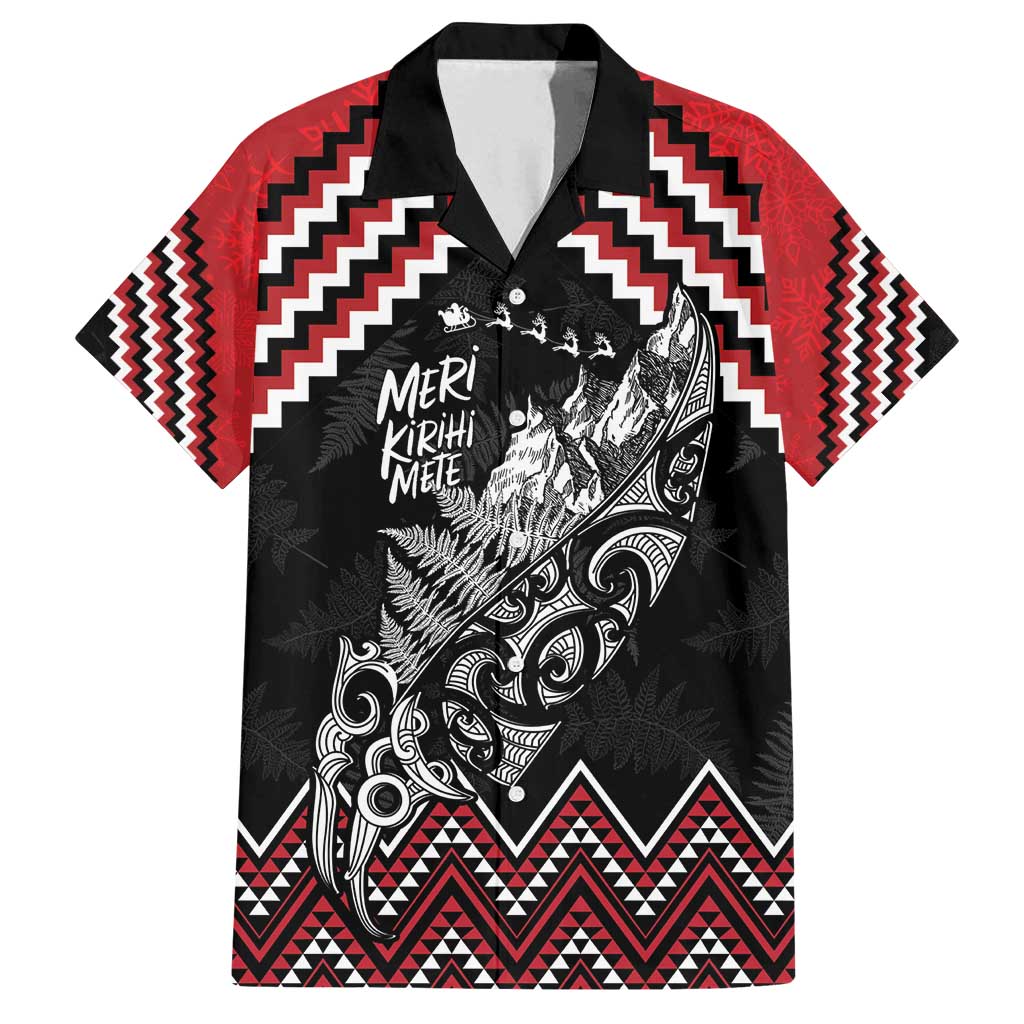 New Zealand Christmas Taniko Poutama Family Matching Puletasi and Hawaiian Shirt Mountainscape Maori Fern - Polynesian Pride