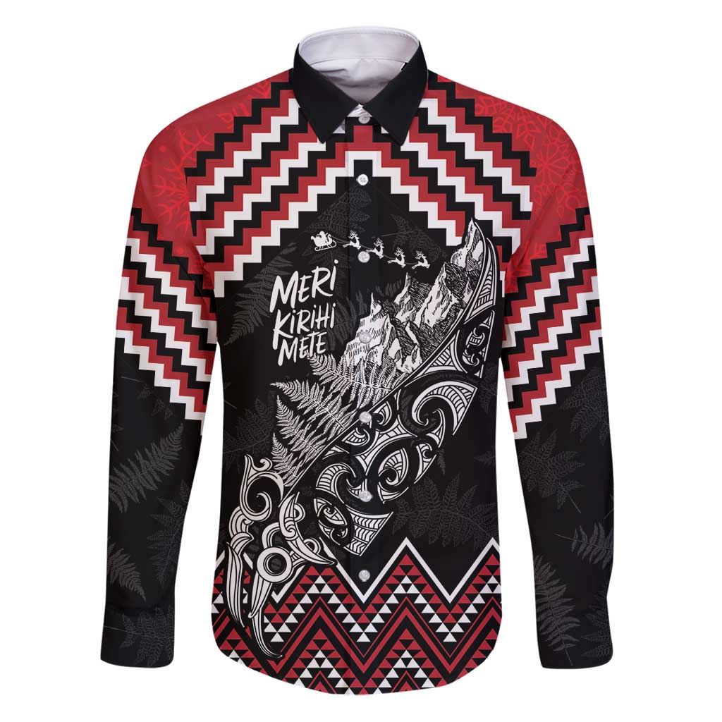 New Zealand Christmas Taniko Poutama Family Matching Puletasi and Hawaiian Shirt Mountainscape Maori Fern - Polynesian Pride