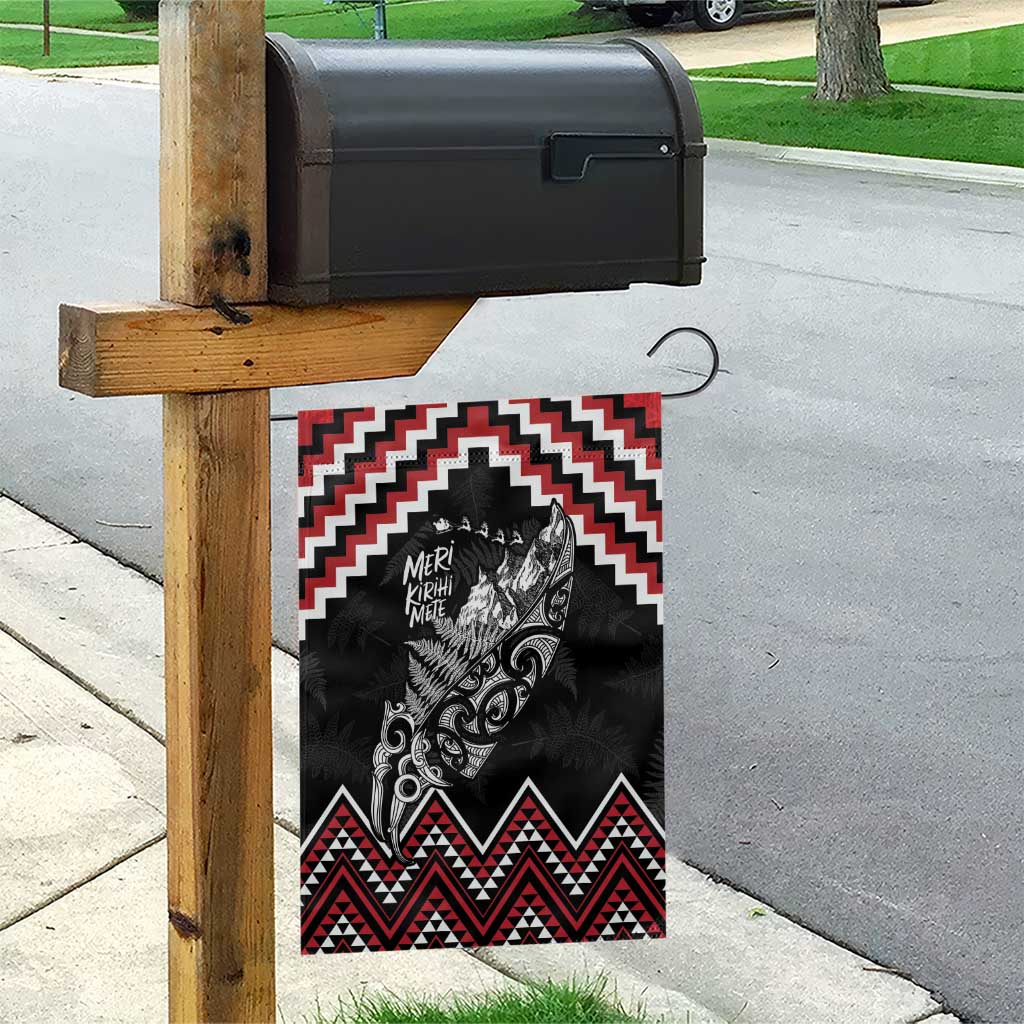 New Zealand Christmas Taniko Poutama Garden Flag Mountainscape Maori Fern - Polynesian Pride