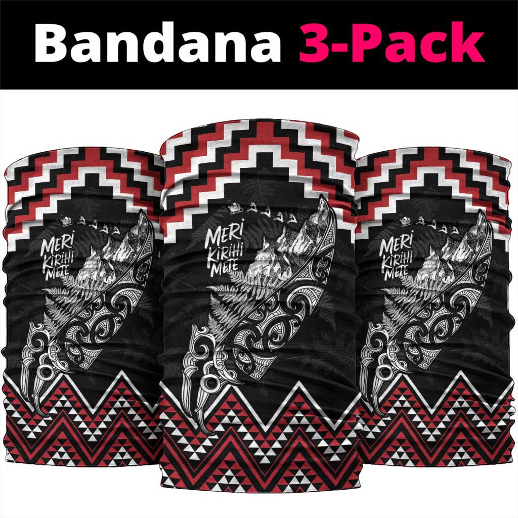 New Zealand Christmas Taniko Poutama Neck Gaiter Mountainscape Maori Fern - Polynesian Pride