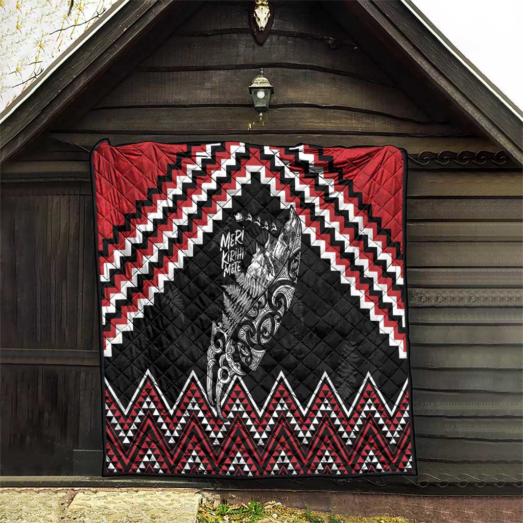 New Zealand Christmas Taniko Poutama Quilt Mountainscape Maori Fern - Polynesian Pride