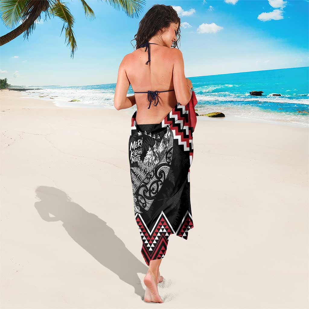 New Zealand Christmas Taniko Poutama Sarong Mountainscape Maori Fern - Polynesian Pride