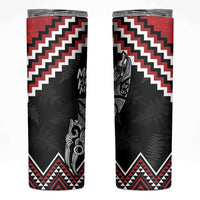 New Zealand Christmas Taniko Poutama Skinny Tumbler Mountainscape Maori Fern - Polynesian Pride