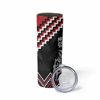 New Zealand Christmas Taniko Poutama Skinny Tumbler Mountainscape Maori Fern - Polynesian Pride