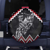 New Zealand Christmas Taniko Poutama Spare Tire Cover Mountainscape Maori Fern - Polynesian Pride