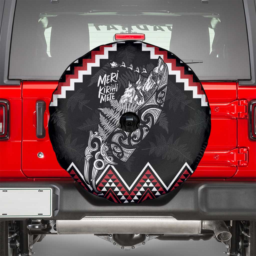 New Zealand Christmas Taniko Poutama Spare Tire Cover Mountainscape Maori Fern - Polynesian Pride