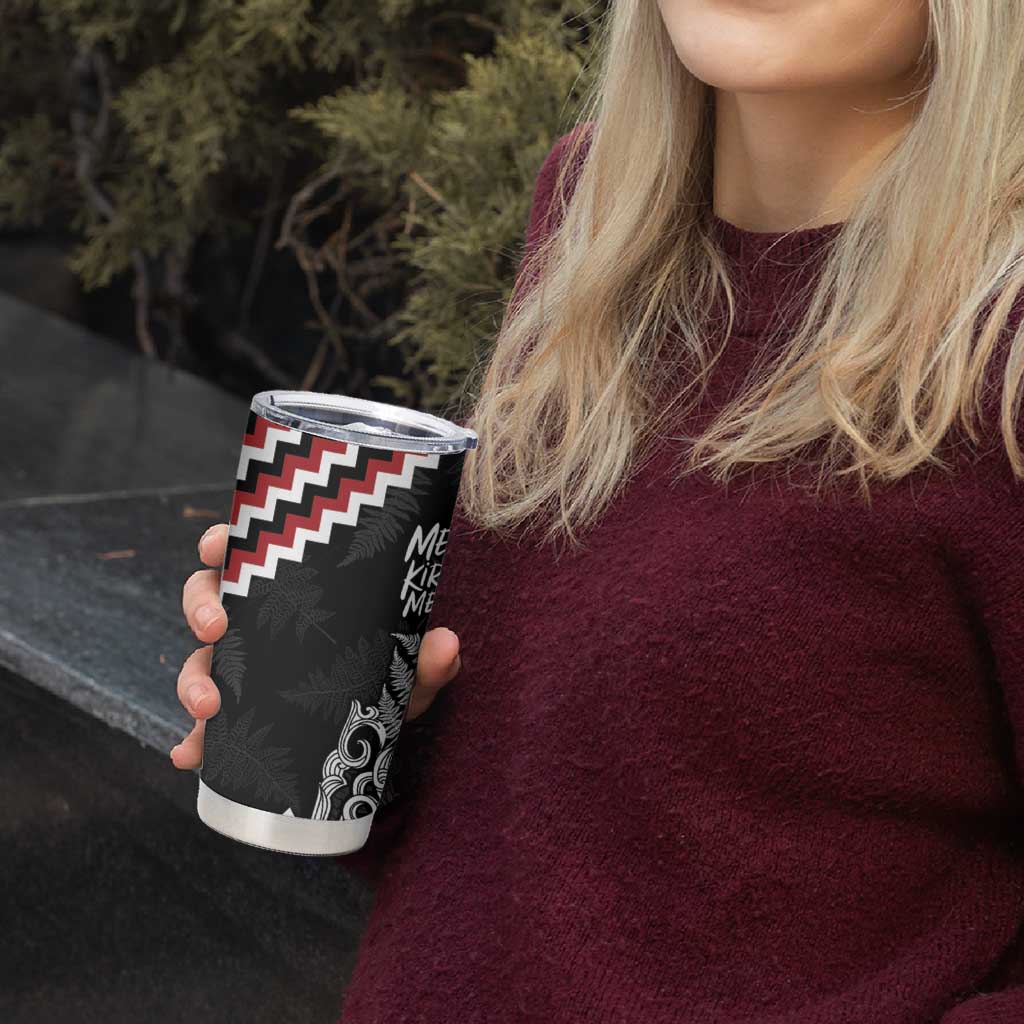 New Zealand Christmas Taniko Poutama Tumbler Cup Mountainscape Maori Fern - Polynesian Pride