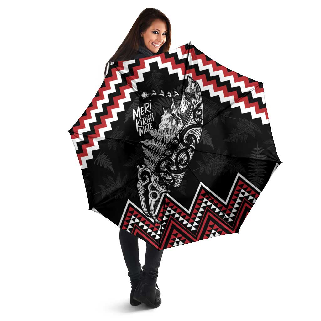 New Zealand Christmas Taniko Poutama Umbrella Mountainscape Maori Fern - Polynesian Pride