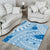 Bula Fiji Classic Masi Tapa Area Rug Turquoise - Polynesian Pride