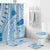 Bula Fiji Classic Masi Tapa Bathroom Set Turquoise - Polynesian Pride