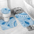 Bula Fiji Classic Masi Tapa Bathroom Set Turquoise - Polynesian Pride