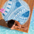 Bula Fiji Classic Masi Tapa Beach Blanket Turquoise - Polynesian Pride