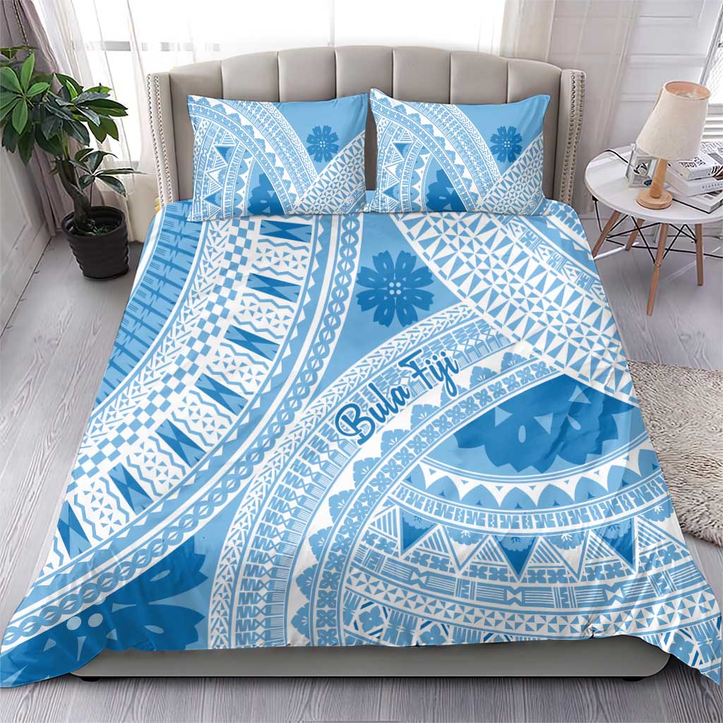 Bula Fiji Classic Masi Tapa Bedding Set Turquoise - Polynesian Pride