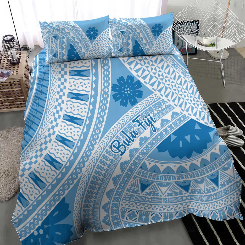 Bula Fiji Classic Masi Tapa Bedding Set Turquoise - Polynesian Pride