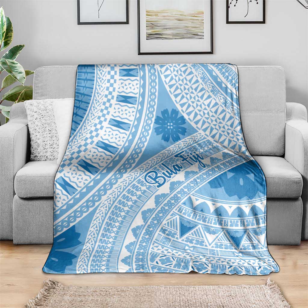Bula Fiji Classic Masi Tapa Blanket Turquoise - Polynesian Pride