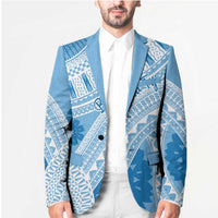 Bula Fiji Classic Masi Tapa Blazer Turquoise - Polynesian Pride