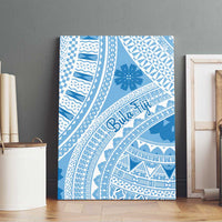 Bula Fiji Classic Masi Tapa Canvas Wall Art Turquoise - Polynesian Pride