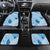Bula Fiji Classic Masi Tapa Car Mats Turquoise - Polynesian Pride