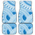 Bula Fiji Classic Masi Tapa Car Mats Turquoise - Polynesian Pride