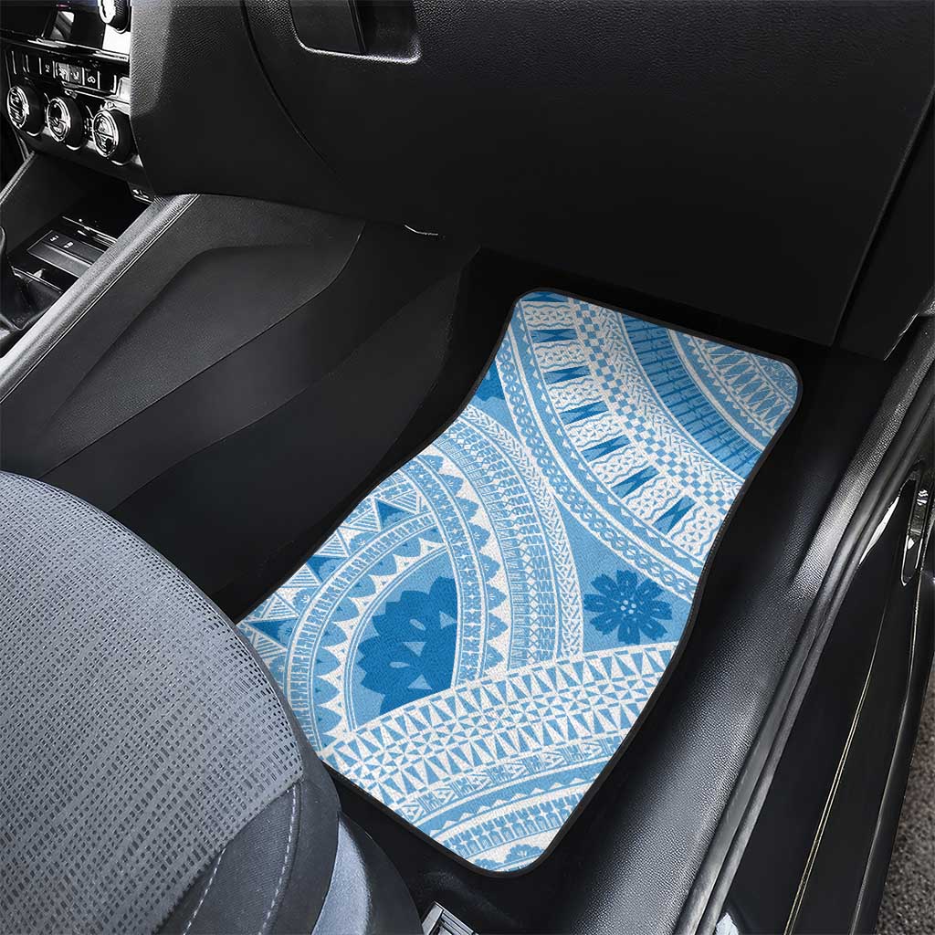 Bula Fiji Classic Masi Tapa Car Mats Turquoise - Polynesian Pride