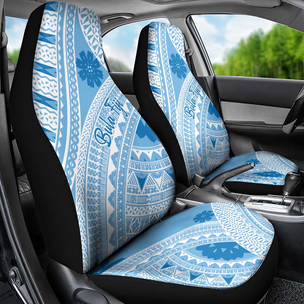 Bula Fiji Classic Masi Tapa Car Seat Cover Turquoise - Polynesian Pride