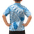 Bula Fiji Classic Masi Tapa Family Matching Off The Shoulder Long Sleeve Dress and Hawaiian Shirt Turquoise - Polynesian Pride
