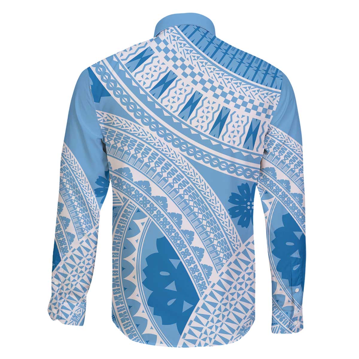 Bula Fiji Classic Masi Tapa Family Matching Off The Shoulder Long Sleeve Dress and Hawaiian Shirt Turquoise - Polynesian Pride