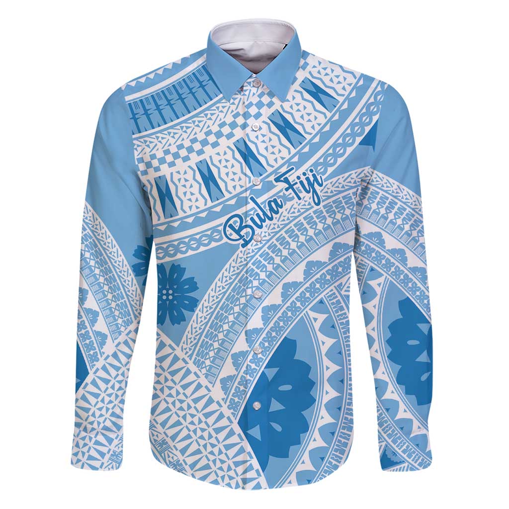 Bula Fiji Classic Masi Tapa Family Matching Puletasi and Hawaiian Shirt Turquoise - Polynesian Pride
