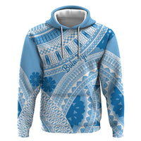 Bula Fiji Classic Masi Tapa Hoodie Turquoise - Polynesian Pride
