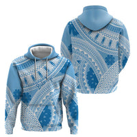 Bula Fiji Classic Masi Tapa Hoodie Turquoise - Polynesian Pride