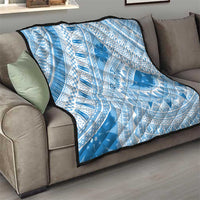 Bula Fiji Classic Masi Tapa Quilt Turquoise - Polynesian Pride