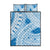 Bula Fiji Classic Masi Tapa Quilt Bed Set Turquoise - Polynesian Pride