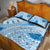 Bula Fiji Classic Masi Tapa Quilt Bed Set Turquoise - Polynesian Pride