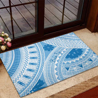 Bula Fiji Classic Masi Tapa Rubber Doormat Turquoise - Polynesian Pride