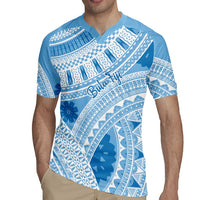 Bula Fiji Classic Masi Tapa Rugby Jersey Turquoise - Polynesian Pride