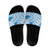 Bula Fiji Classic Masi Tapa Slide Sandals Turquoise - Polynesian Pride