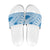 Bula Fiji Classic Masi Tapa Slide Sandals Turquoise - Polynesian Pride