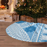 Bula Fiji Classic Masi Tapa Tree Skirt Turquoise - Polynesian Pride