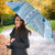 Bula Fiji Classic Masi Tapa Umbrella Turquoise - Polynesian Pride