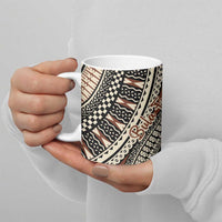 Bula Fiji Classic Masi Tapa Ceramic Mug Vintage Brown - Polynesian Pride