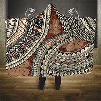 Bula Fiji Classic Masi Tapa Hooded Blanket Vintage Brown - Polynesian Pride