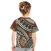 Bula Fiji Classic Masi Tapa Kid T Shirt Vintage Brown - Polynesian Pride