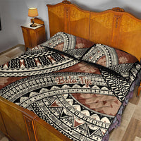 Bula Fiji Classic Masi Tapa Quilt Bed Set Vintage Brown - Polynesian Pride