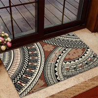 Bula Fiji Classic Masi Tapa Rubber Doormat Vintage Brown - Polynesian Pride