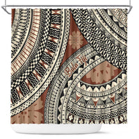 Bula Fiji Classic Masi Tapa Shower Curtain Vintage Brown - Polynesian Pride