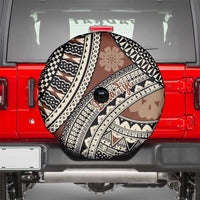 Bula Fiji Classic Masi Tapa Spare Tire Cover Vintage Brown - Polynesian Pride