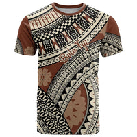 Bula Fiji Classic Masi Tapa T Shirt Vintage Brown - Polynesian Pride