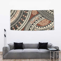 Bula Fiji Classic Masi Tapa Tapestry Vintage Brown - Polynesian Pride