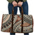 Bula Fiji Classic Masi Tapa Travel Bag Vintage Brown - Polynesian Pride