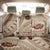 Bula Fiji Classic Masi Tapa Back Car Seat Cover Vintage Beige - Polynesian Pride